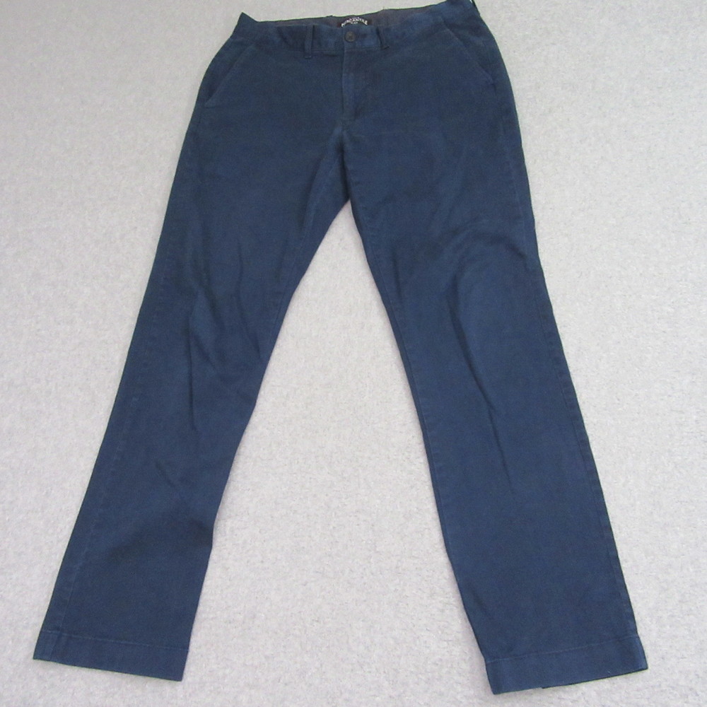 J Crew Mens Mercantile Flex Chino Pants 30 x 32 Blue Straight Leg Stretch - Picture 2 of 12